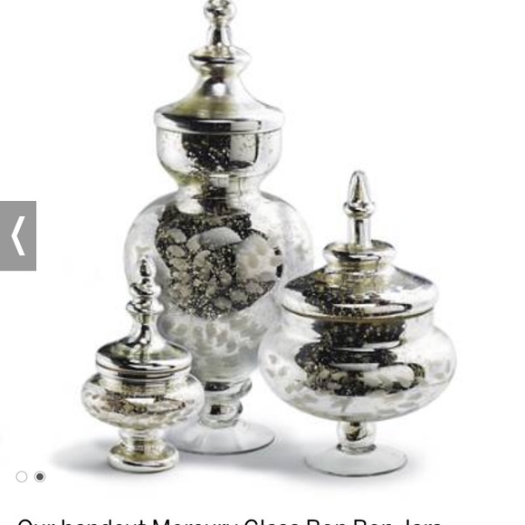 Front gate Mercury Glass Bon Bon Jar NIB  1 small - Picture 2 of 2